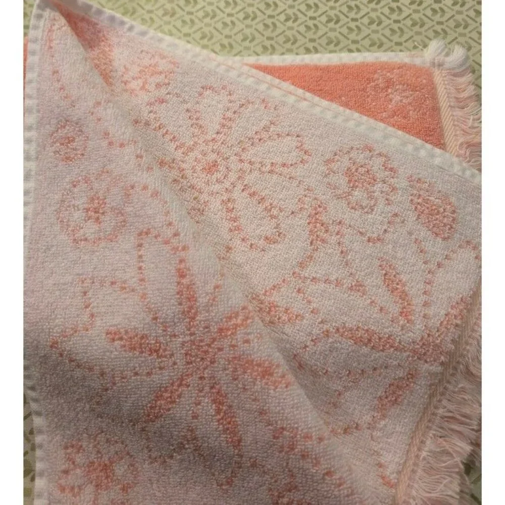 2 Pretty Peach Opal House Hand Towels.